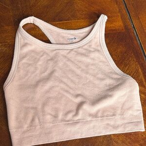 Old Navy Dusty Pink Ribbed Racerback Crop Top